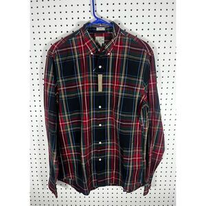 J.Crew button down plaid shirt size L slim fit